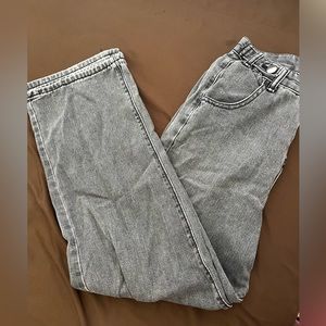 Wide leg gray jeans